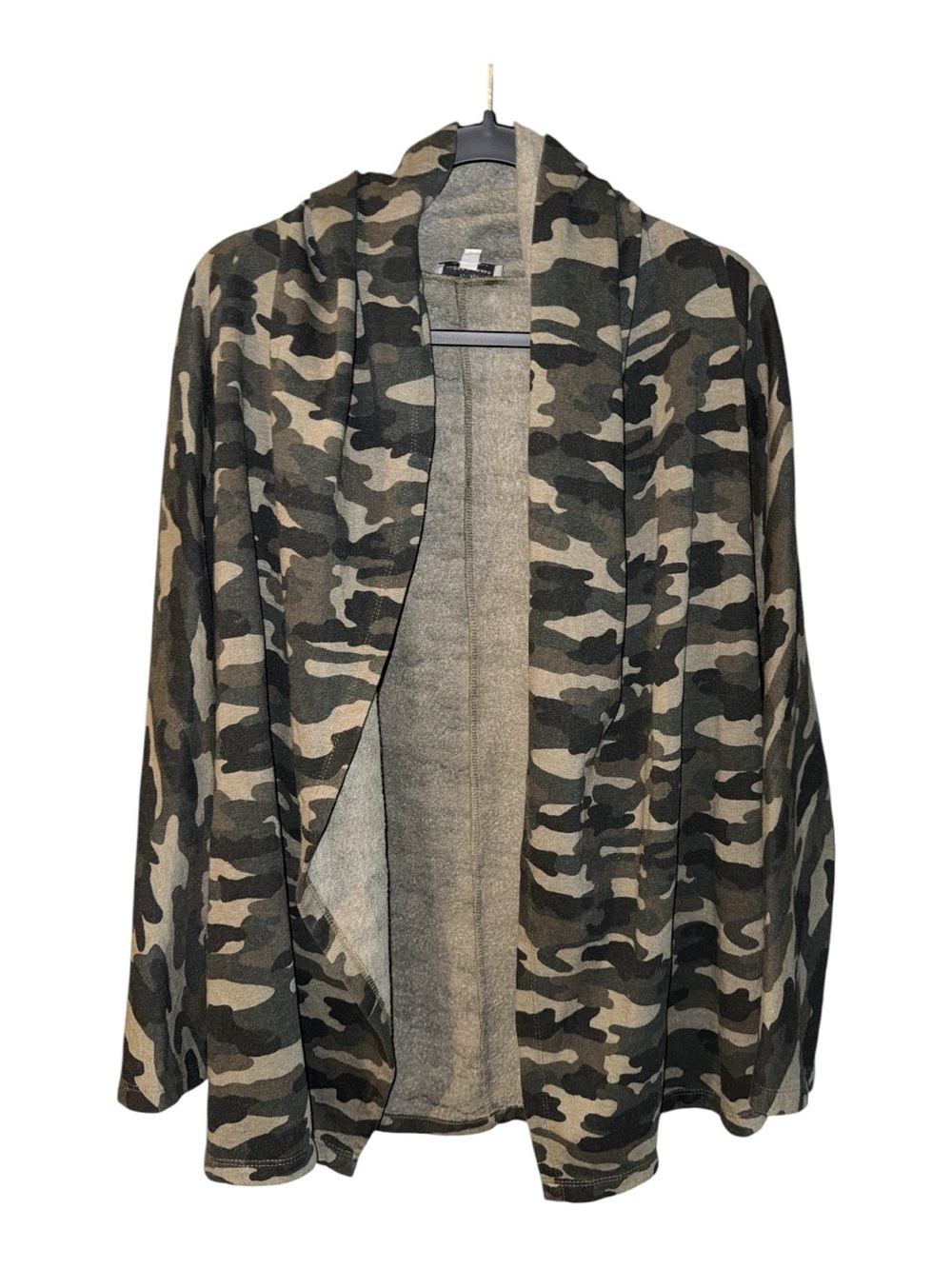 Lucky Brand Open-Front Camo With Hood, Size Small